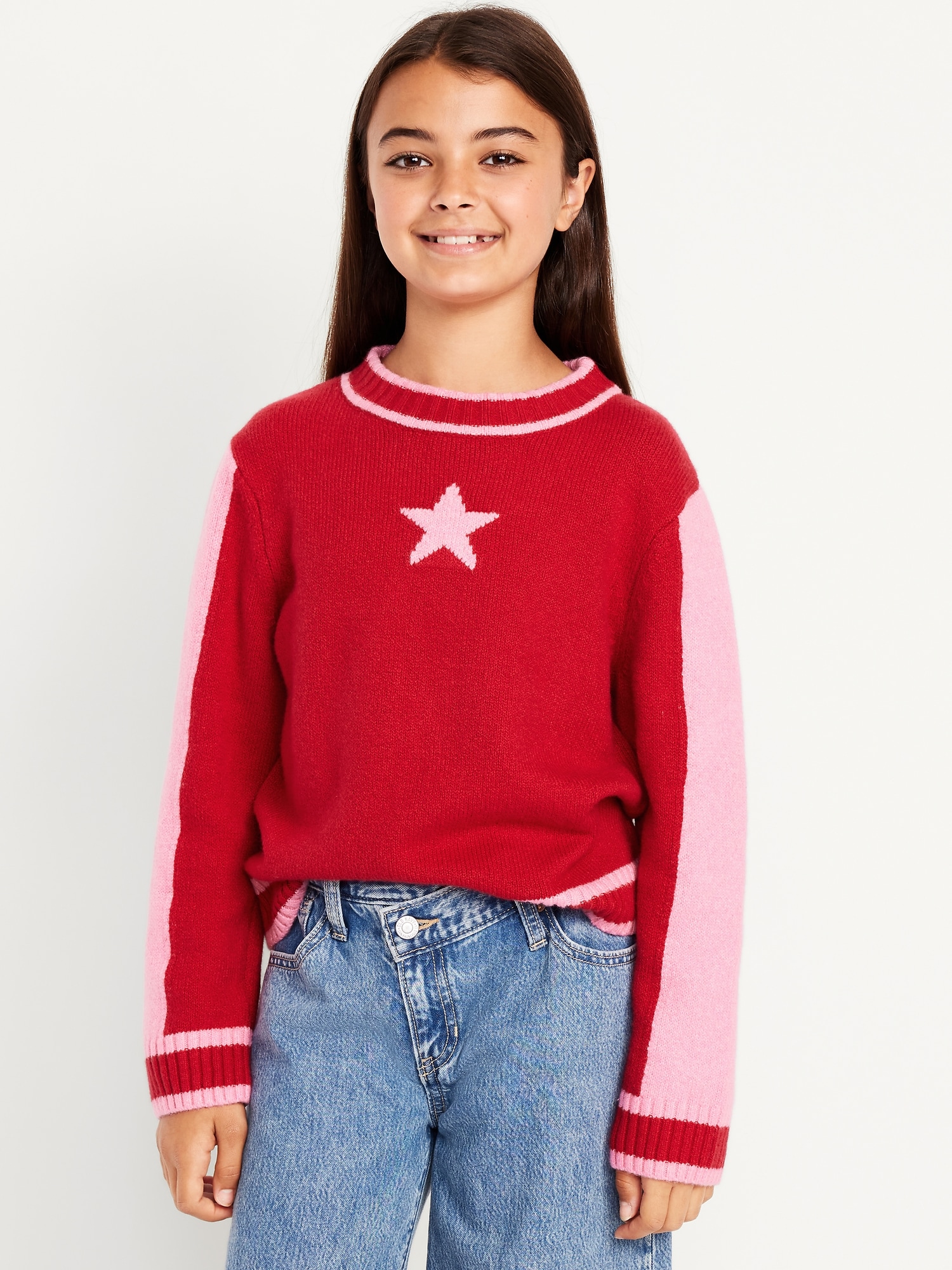 CHANDAIL SOSOFT AUX COULEURS CONTRASTÉES POUR FILLE