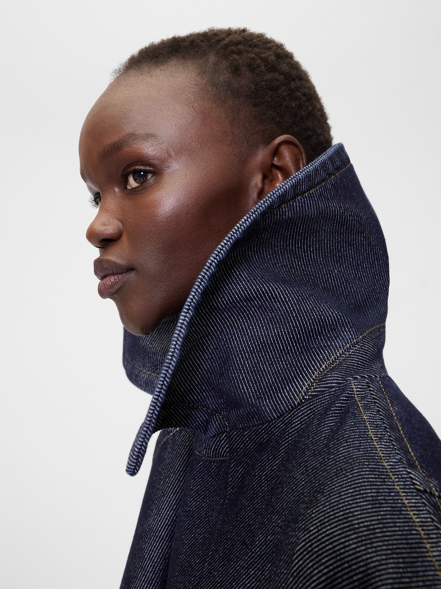 GapStudio デニム コクーンコート-1