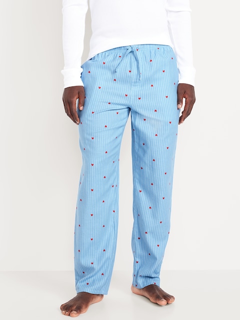 Printed Flannel Pajama Pants for Men