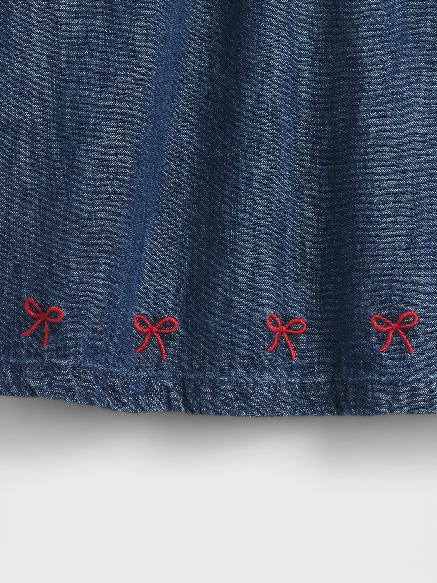 デニム ラッフルフリル 襟付きワンピース (ベビー)-2