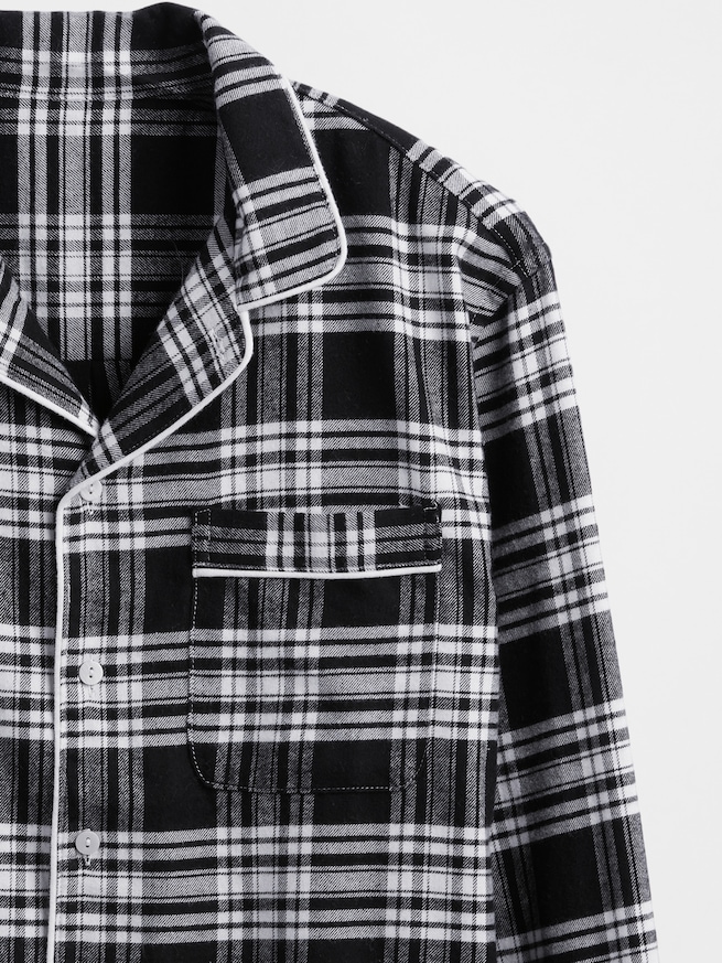 スーパーソフト フランネル パジャマシャツ (ユニセックス)-5