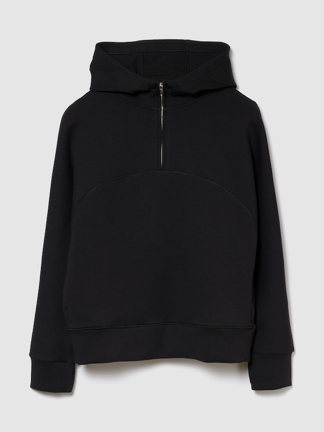 GapFit オーバーサイズ 1/4ジップアップパーカー-0