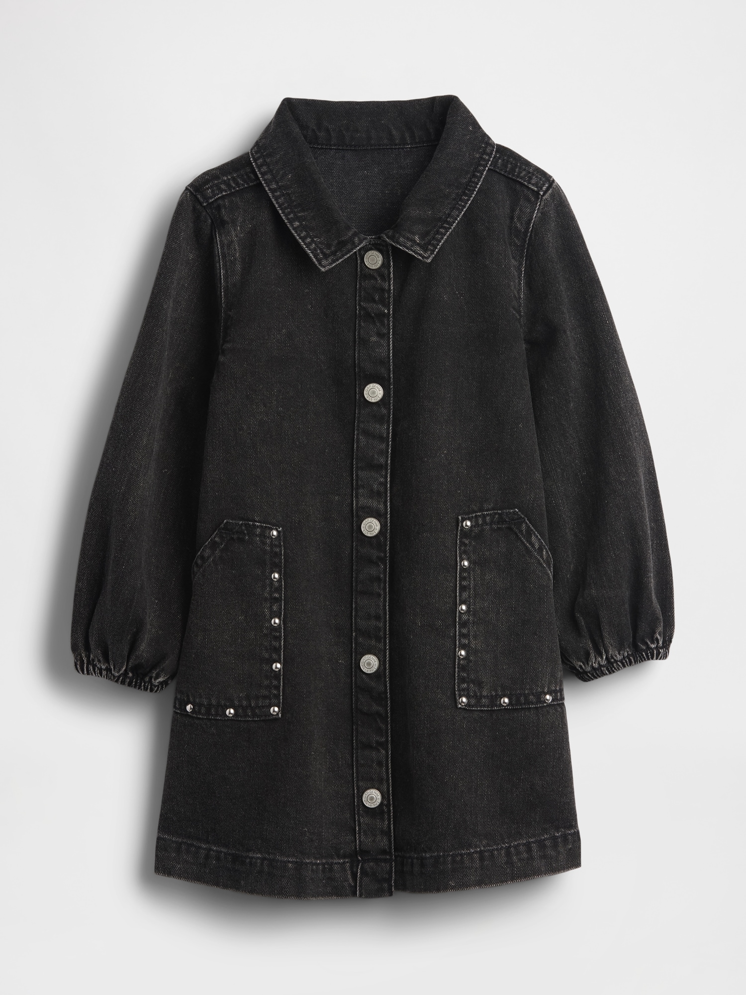 デニム スタッズ ポケット ワンピース (幼児・ベビー)-1