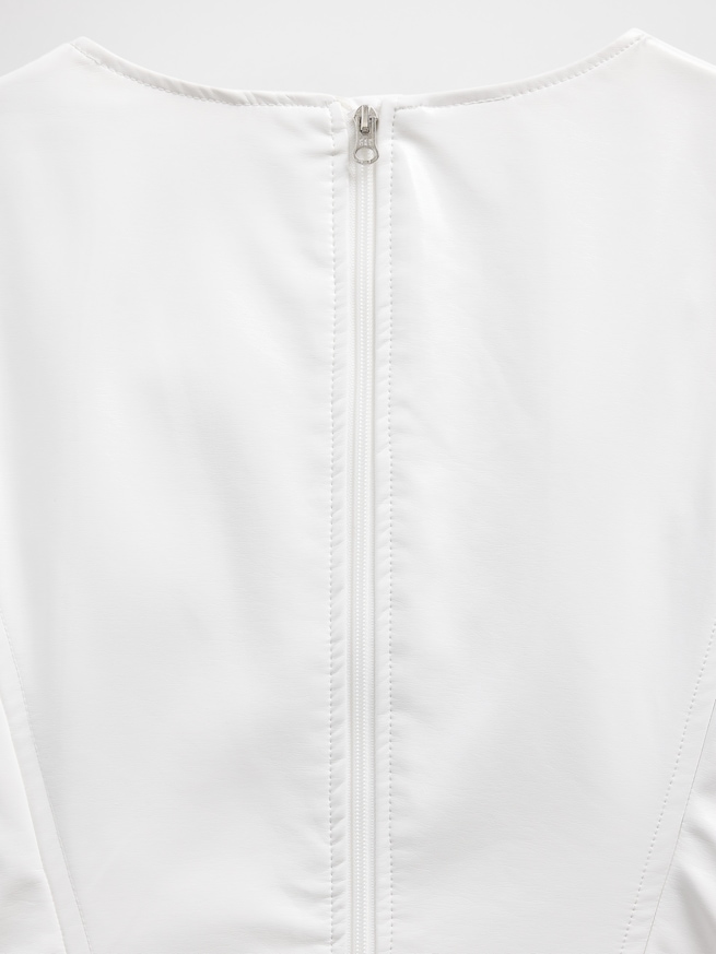 GapStudio ヴィーガン パテントレザー ミニドレス-6