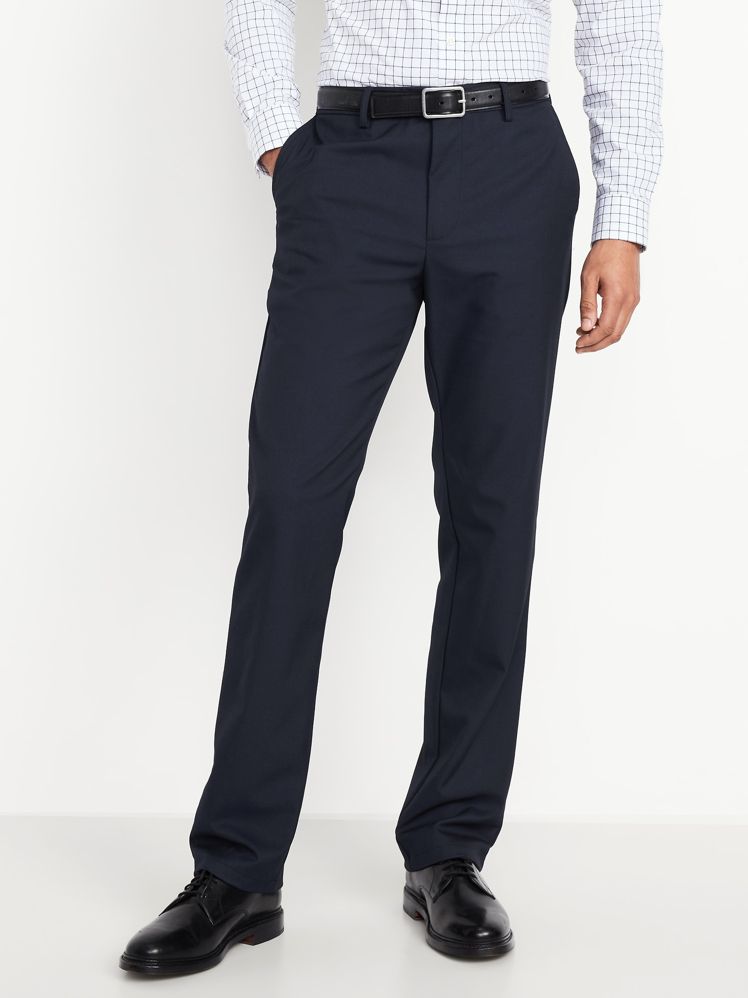 90's Straight-Fit Twill Dress Pants