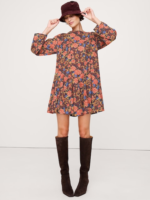 ROBE COURTE EN COTON AVEC SAC DE TAILLE