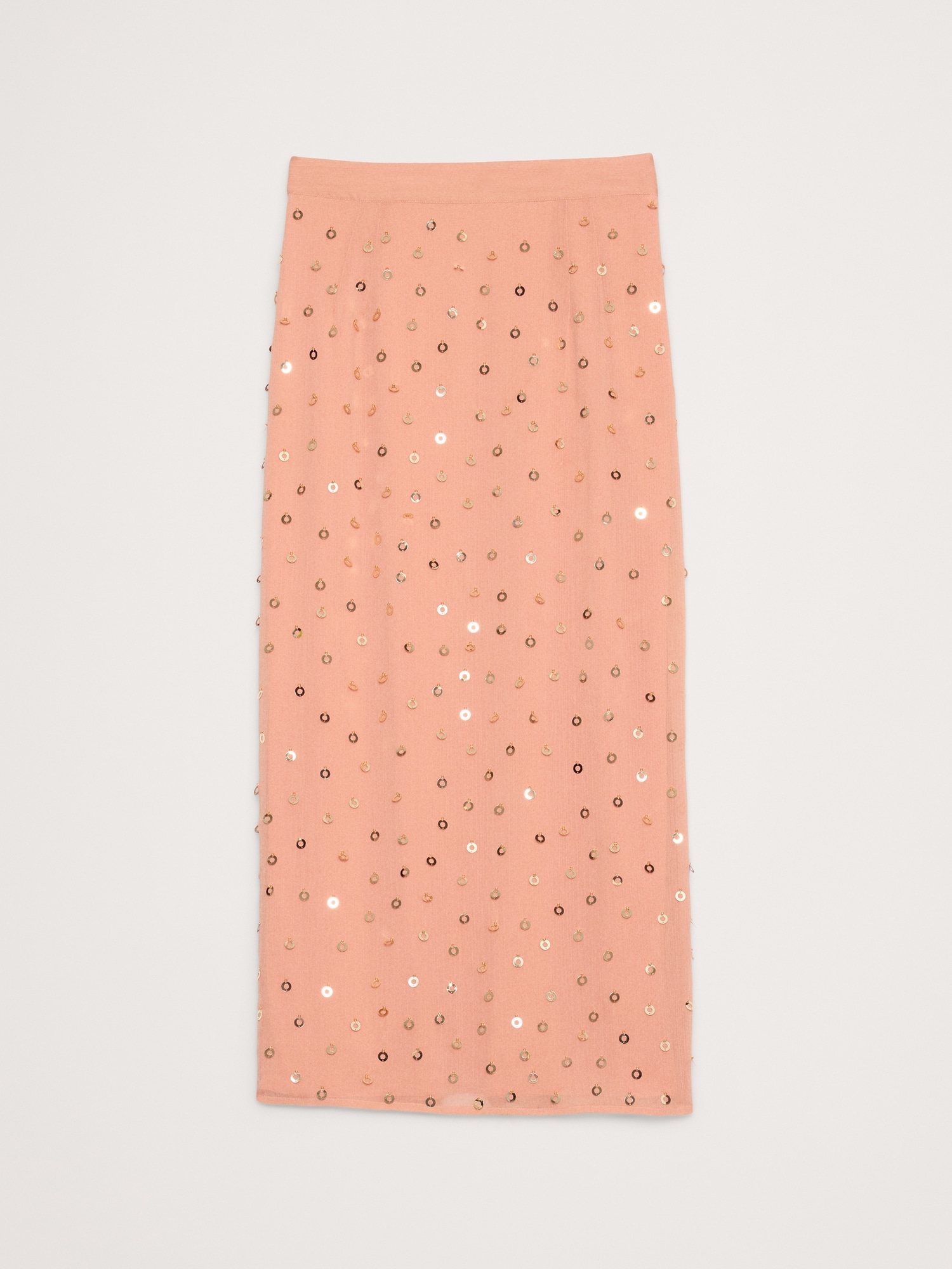 Embellished Chiffon Midi Skirt