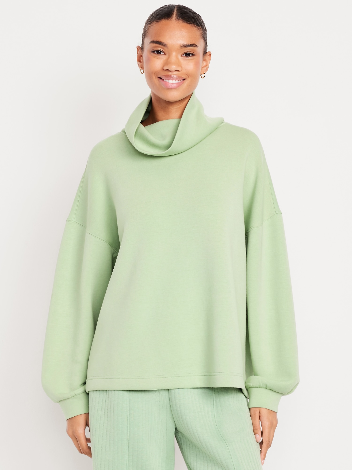 Bounce Fleece Funnel Neck Tunic