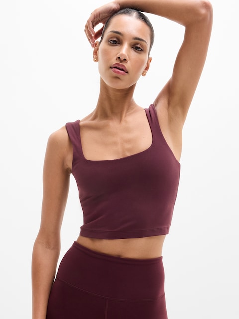 Transcend Square Neck Crop Sports Bra A-C