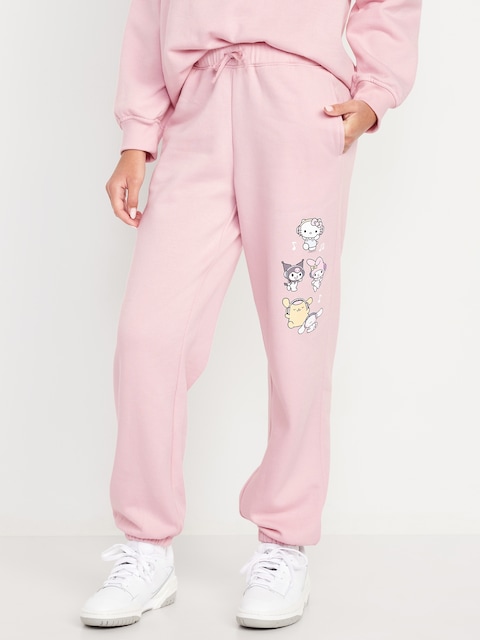 Hello Kitty® High-Waisted Graphic Jogger Sweatpants for Girls