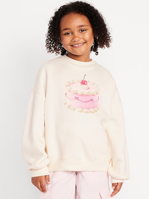 Favorite Fleece Oversized Graphic Tunic Sweatshirt for Girls