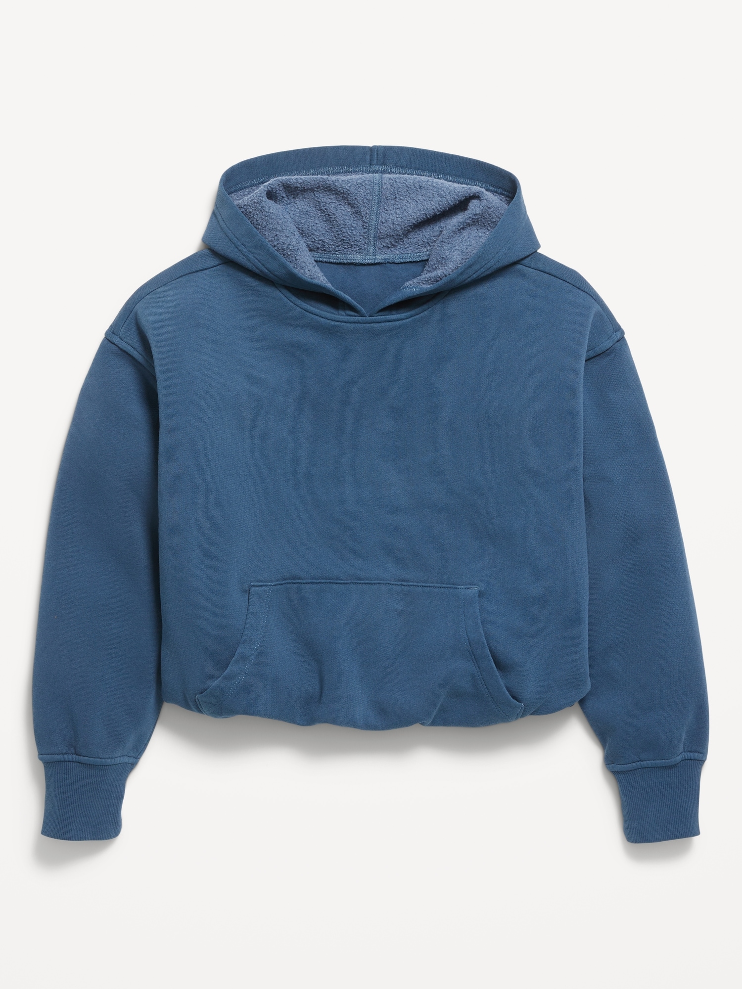 Cropped Bubble-Hem Hoodie for Girls