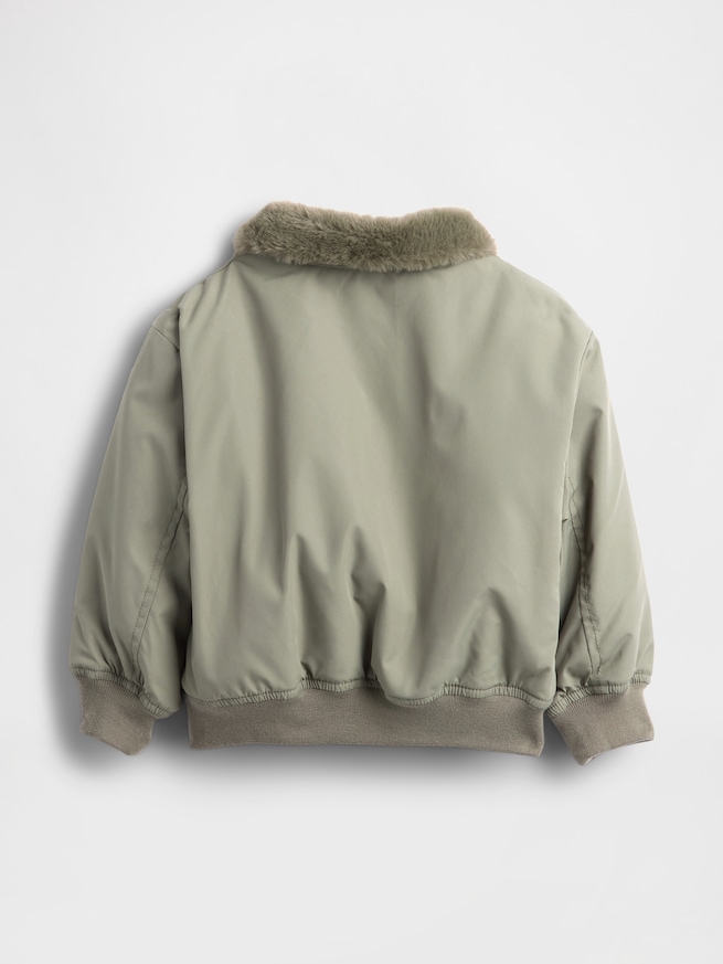 フェイクファー襟 ボンバージャケット (幼児・ベビー)-2