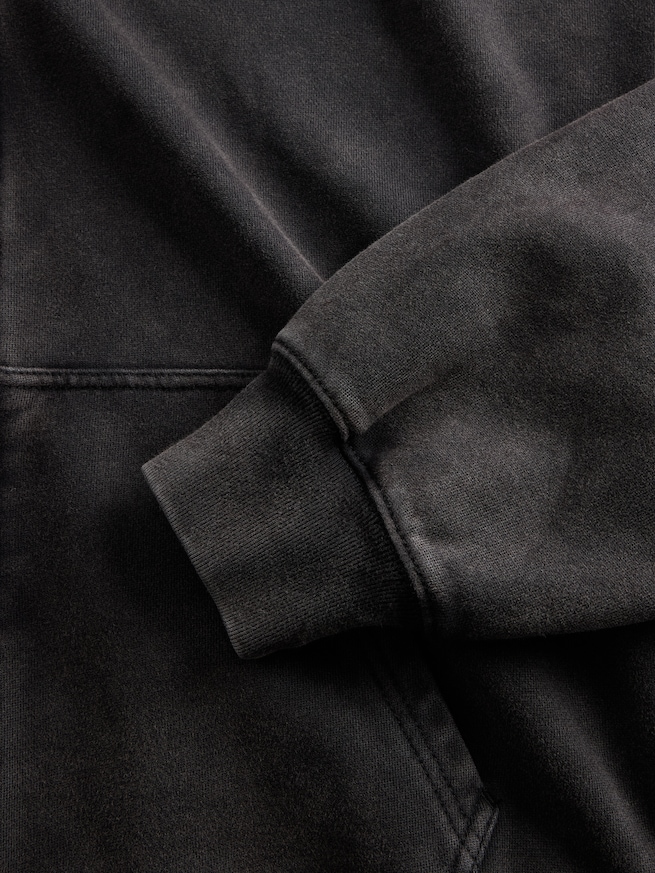 ヘビーウェイト オーバーサイズ クロップド ジップアップパーカー-3