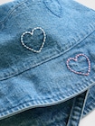 デニム ハート刺繍 バケットハット (ベビー)-1