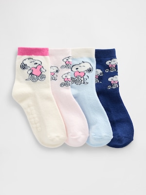 スヌーピー クオータークルーソックス 4足セット (幼児・ベビー)