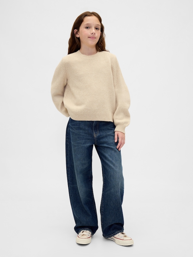 CashSoft カシミヤタッチ クルーネックセーター (キッズ)-3