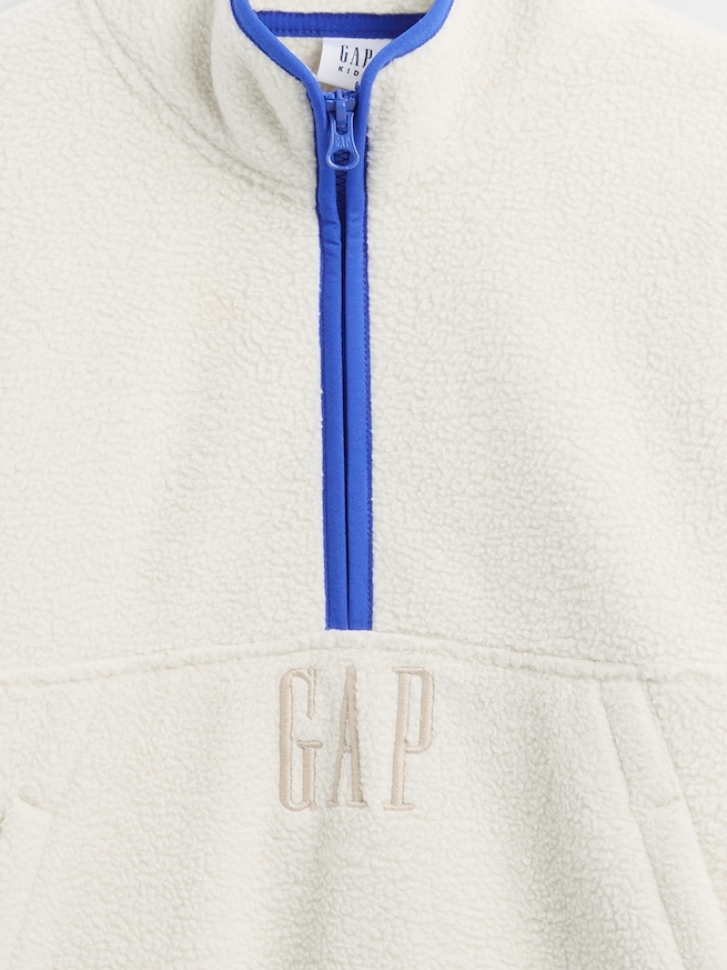 ボア GAPロゴ ハーフジップ プルオーバー (キッズ)-4