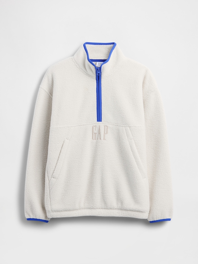 ボア GAPロゴ ハーフジップ プルオーバー (キッズ)-1