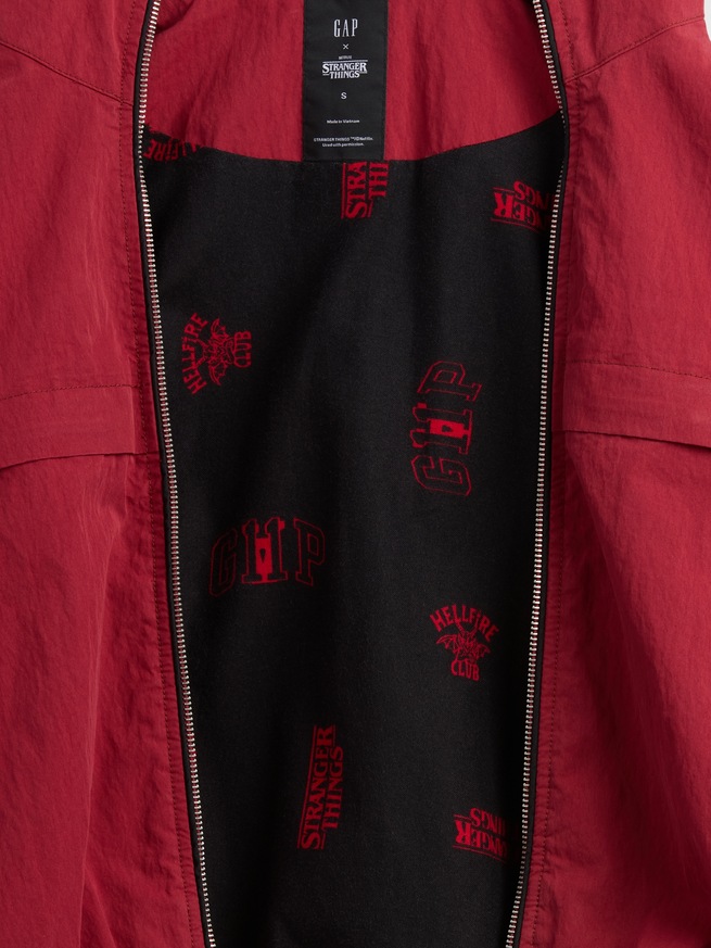 ストレンジャー・シングス フランネル裏地 トラックジャケット-4