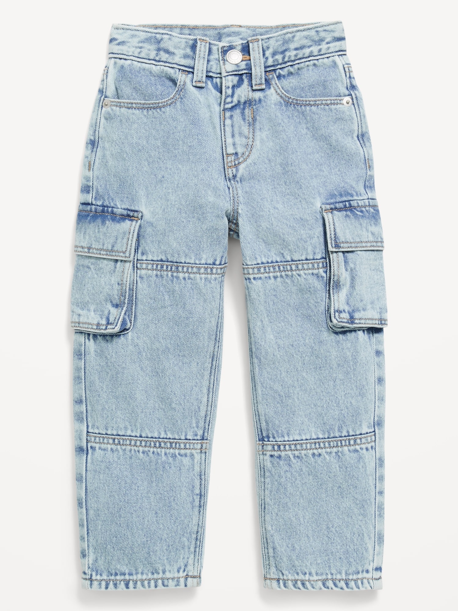 Baggy Barrel-Leg Cargo Jeans for Toddler Boys