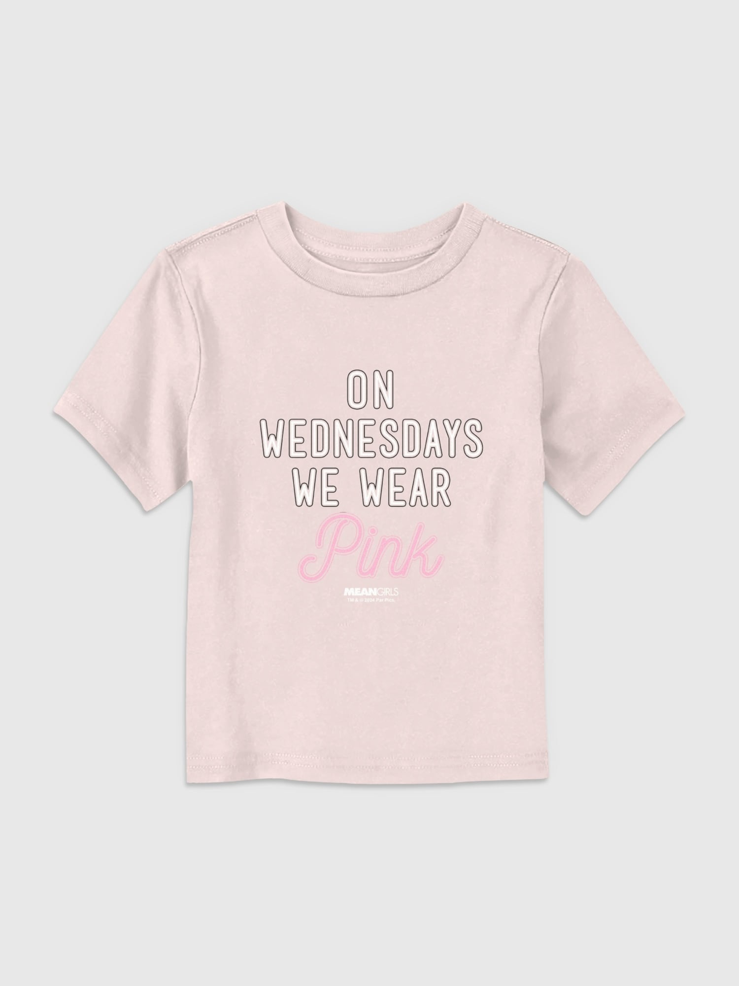 Toddler Mean Girls On Wednesdays We Wear Pink Graphic Tee