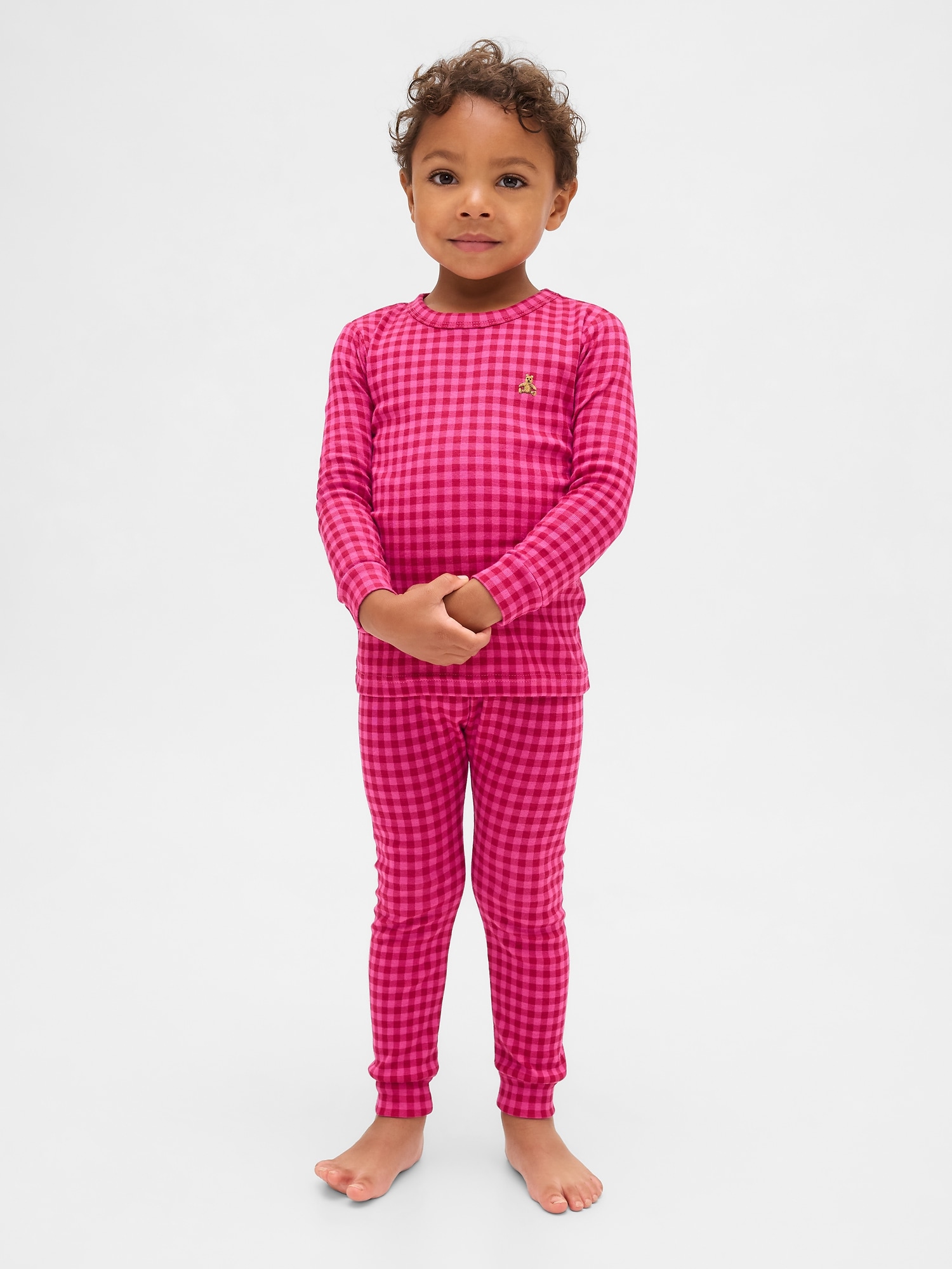 オーガニック ブラッシュドコットン パジャマセット (幼児・ベビー)-2