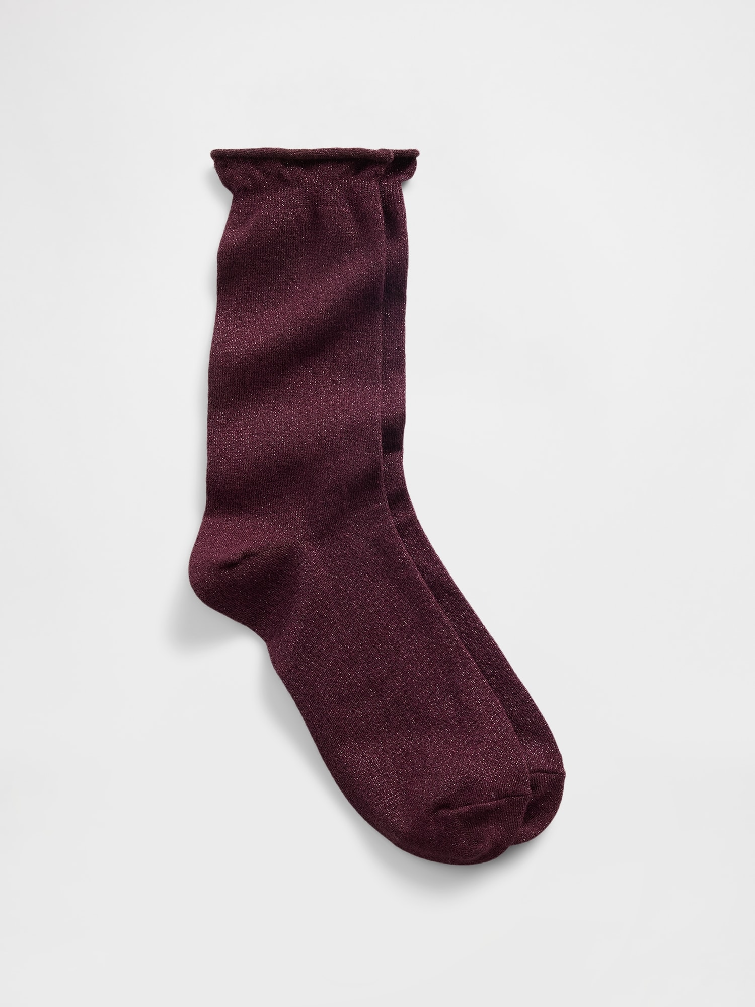Shimmer Ruffle Crew Socks