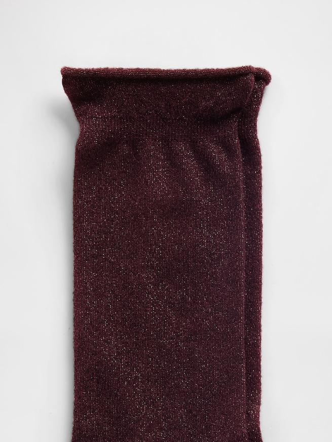 ラメ ラッフルフリル クルーソックス-1