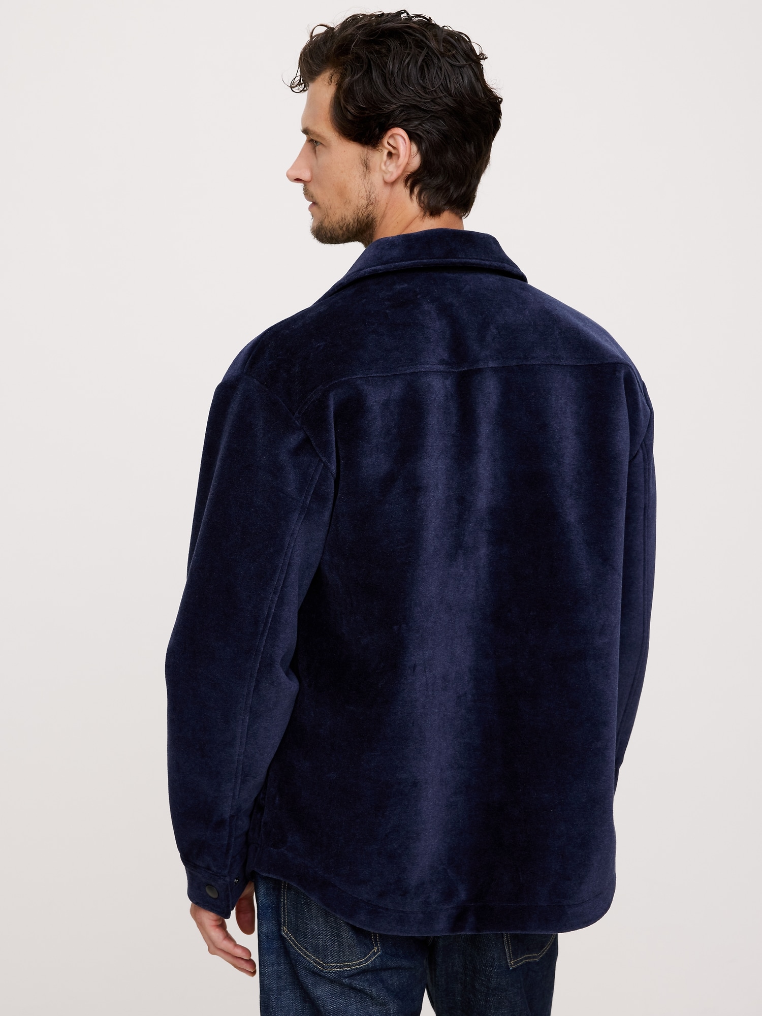 ベロア オーバーシャツ-1