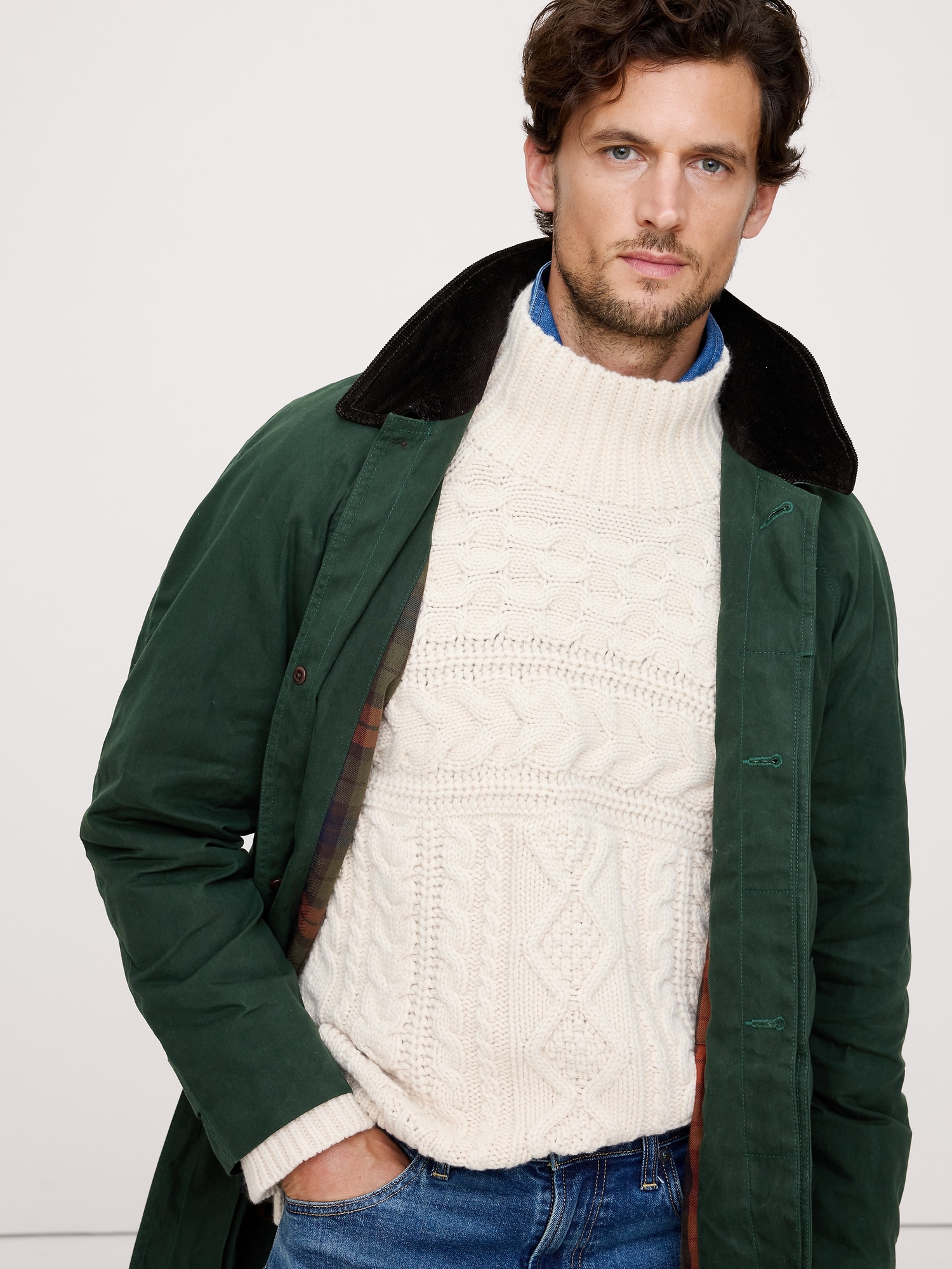 Water-Resistant Mac Coat