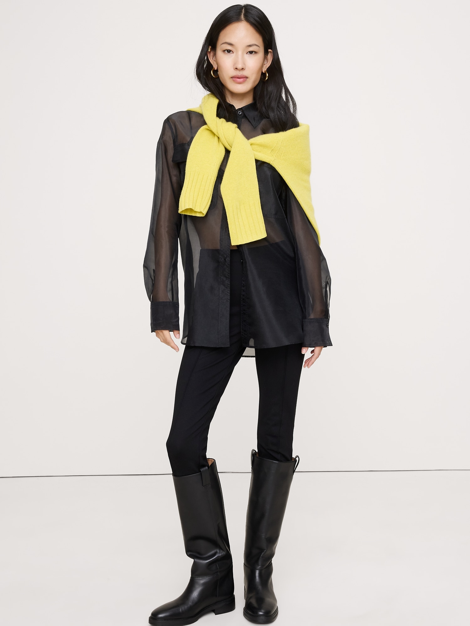 LEGGING À SOUS-PIEDS EN TRICOT POINT DE ROME TOUT-ALLER