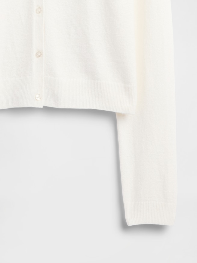 CashSoft カシミヤタッチ クロップドカーディガン-3