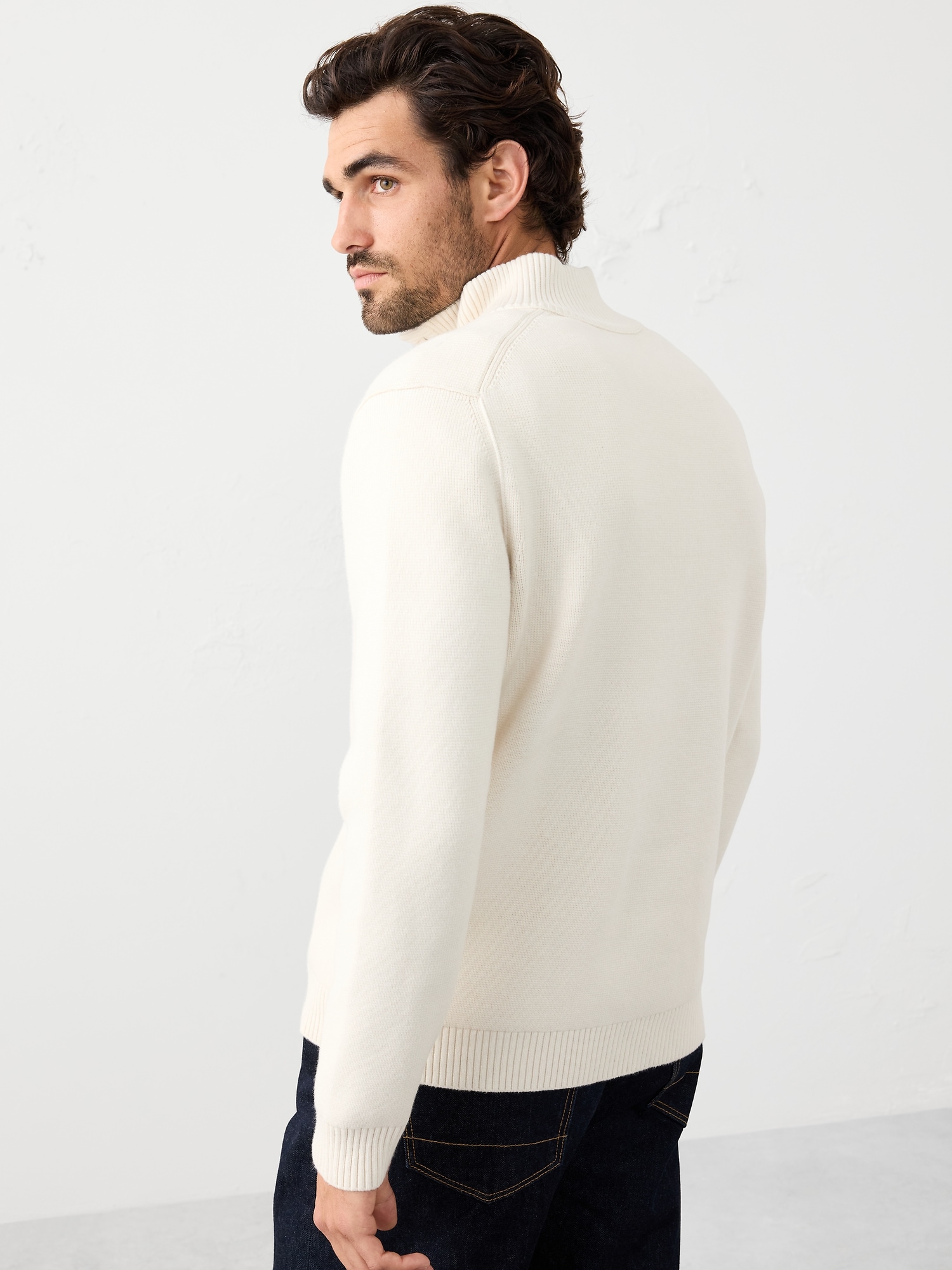 Button Mock-Neck Sweater | Banana Republic Factory