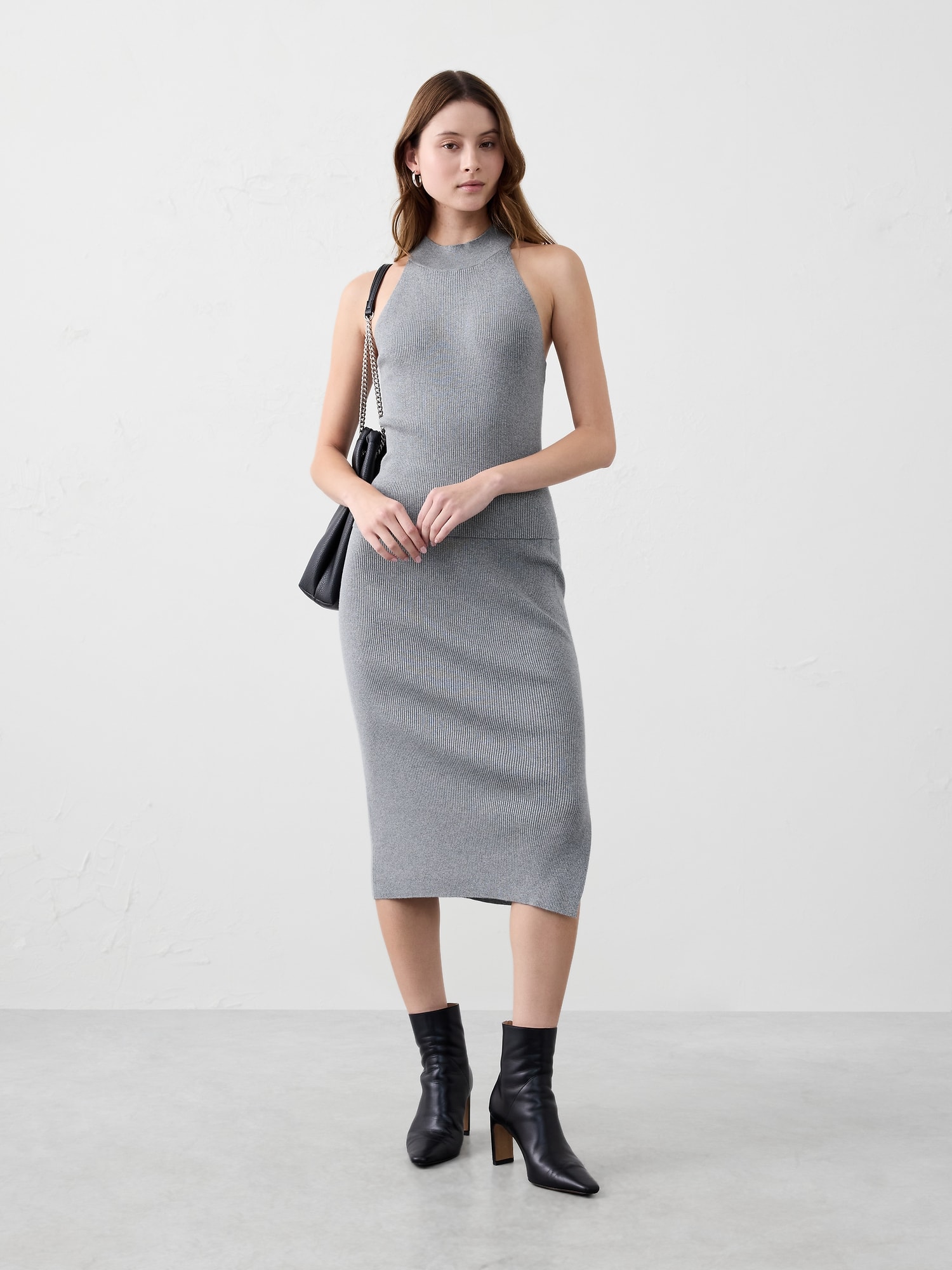 Lurex Halter Sweater Tank