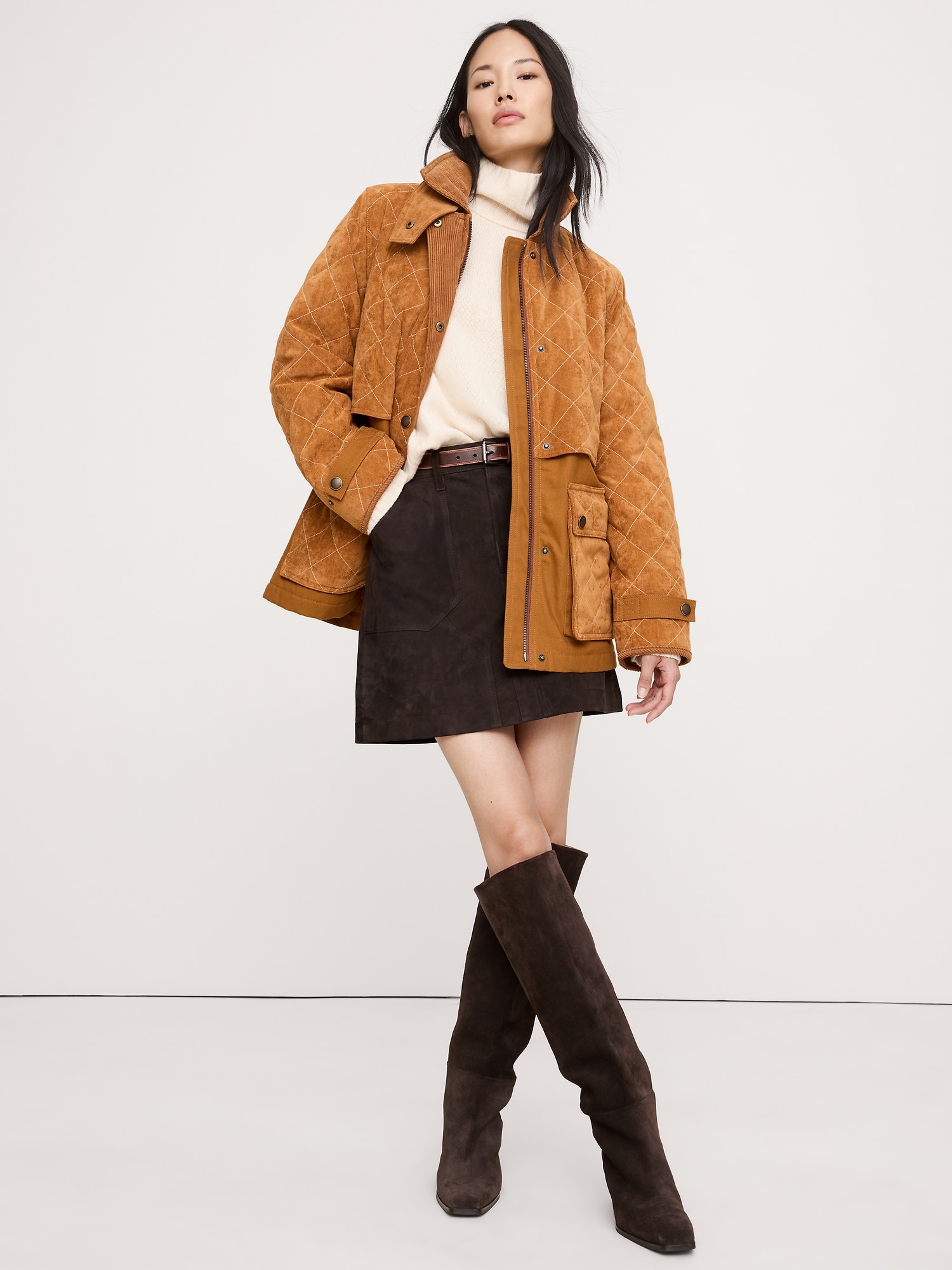 VESTE DE TRAVAIL MATELASSÉE EN CHENILLE ET TOILE