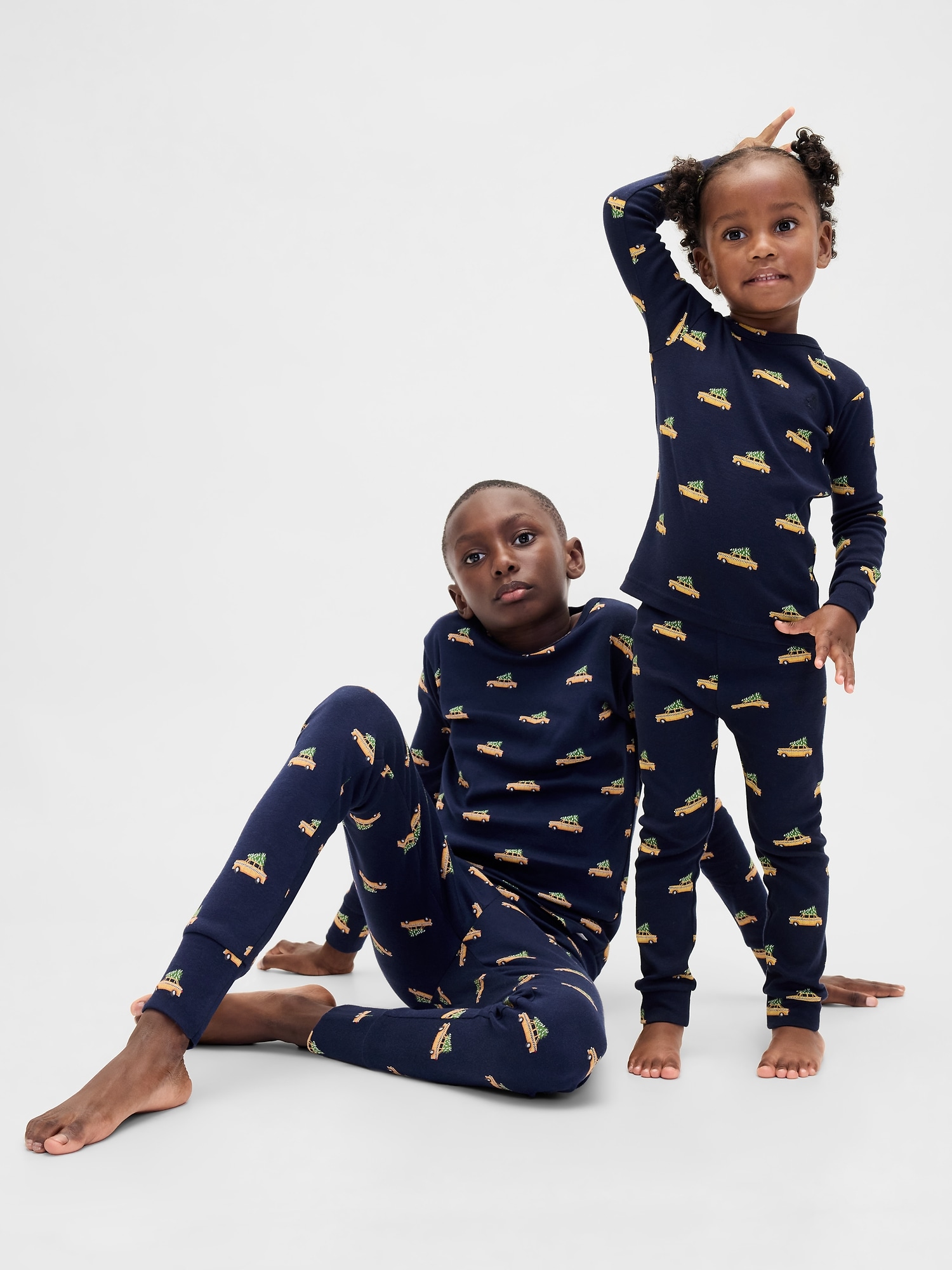 Kids & Baby Organic Brushed Cotton Holiday PJ Set