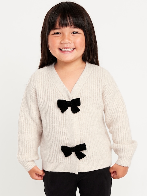 SoSoft Bow Cardigan Sweater for Toddler Girls