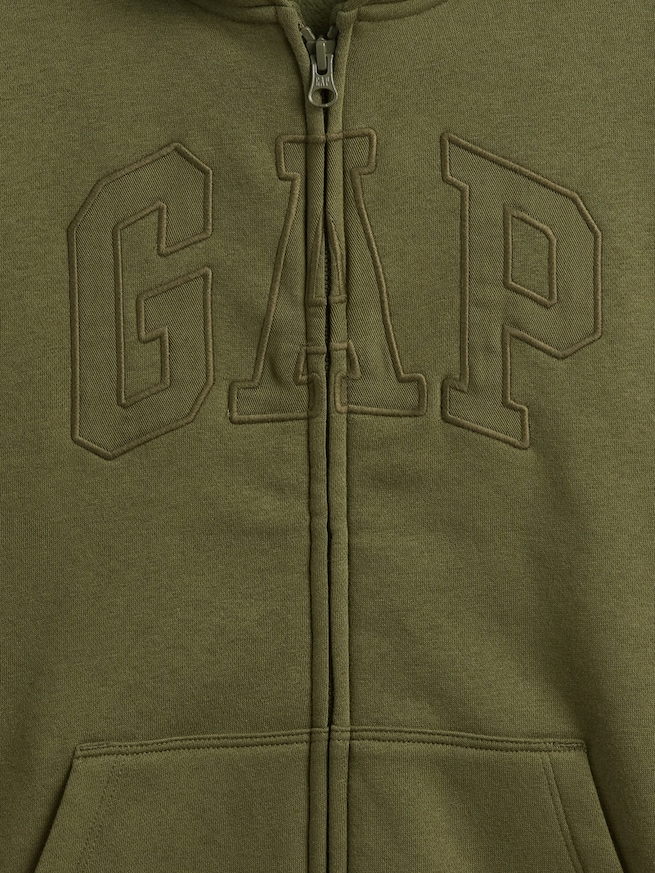 ヴィンテージソフト GAPロゴ ジップアップパーカー (キッズ)-4