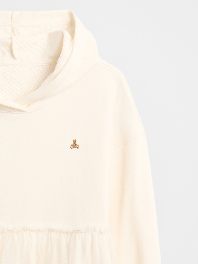 オーバーサイズ ミックスメディア パーカーワンピース-3