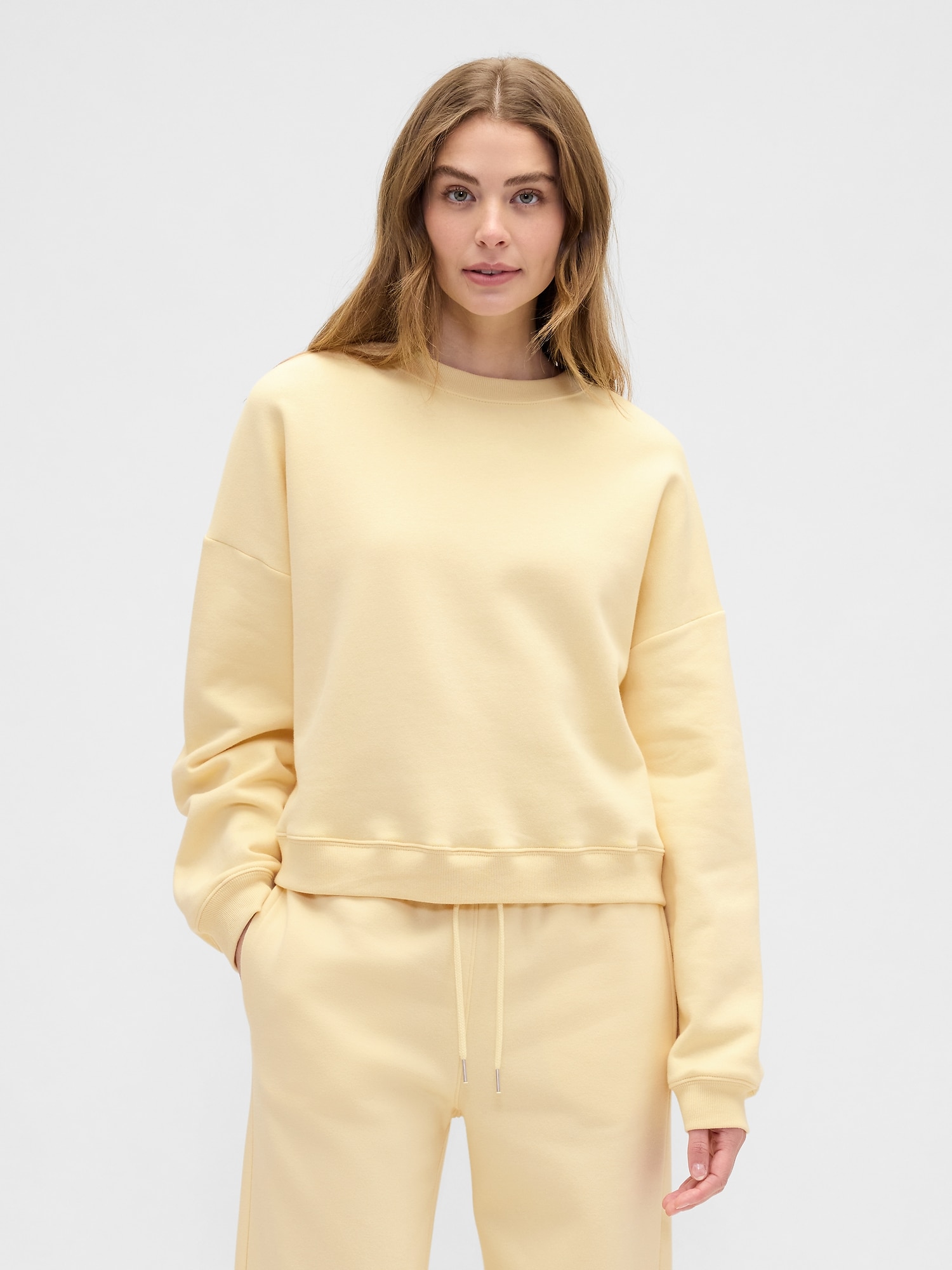 Relaxed Wedge Crewneck Sweatshirt