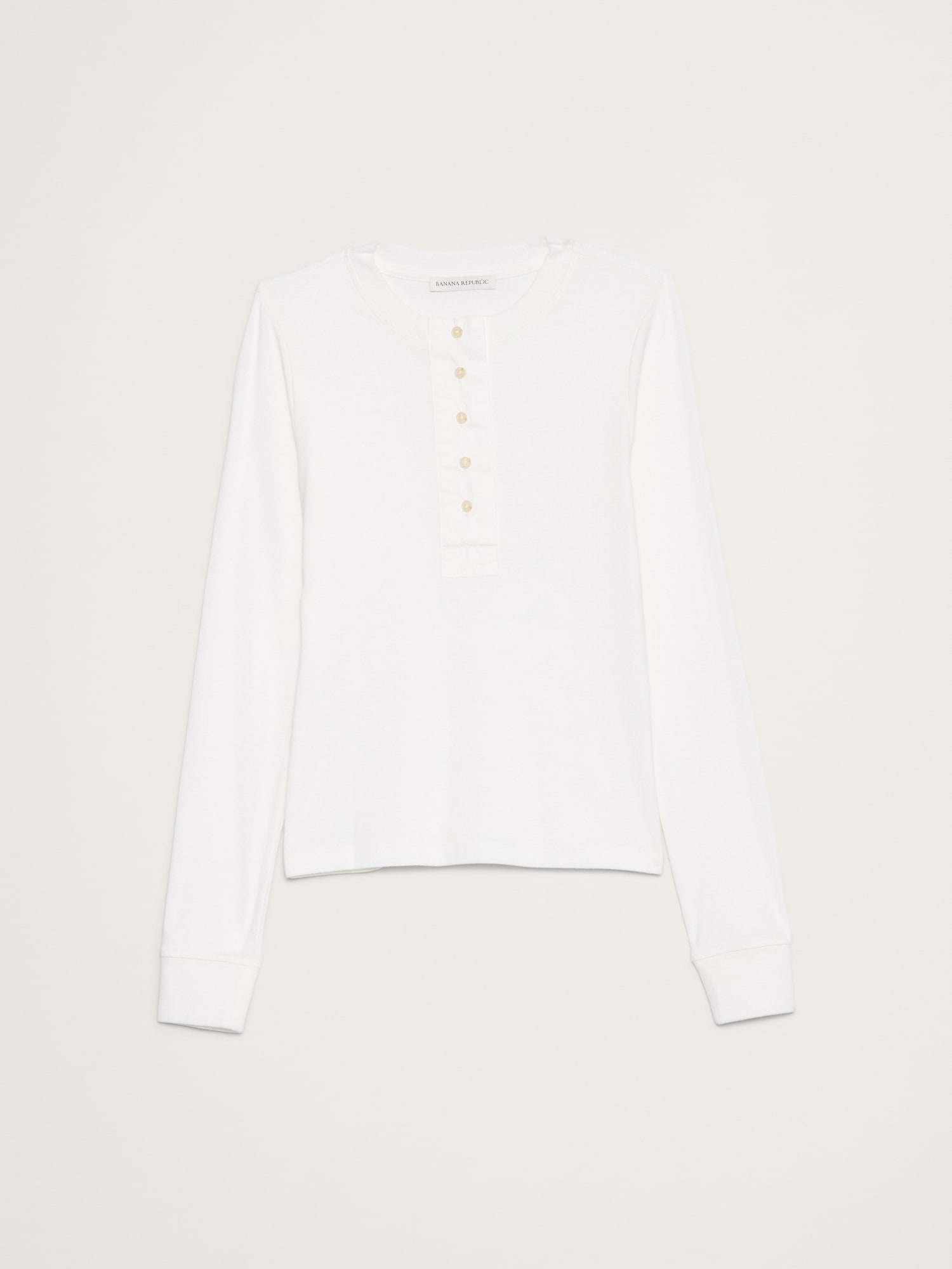 Ribbed Henley T-Shirt