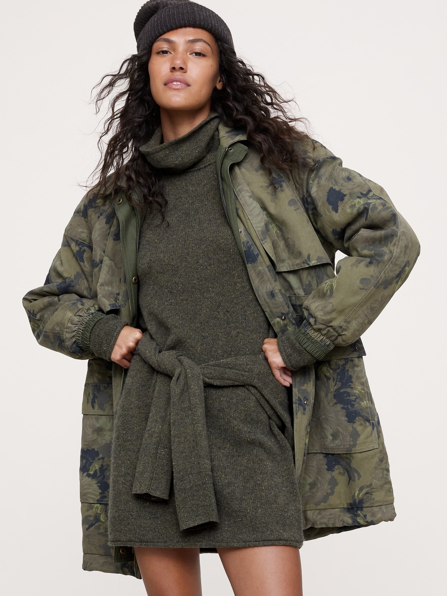 ライトウェイト カシミヤ タートルネック ミニドレス-2 ライトウェイト カシミヤ タートルネック ミニドレス-2