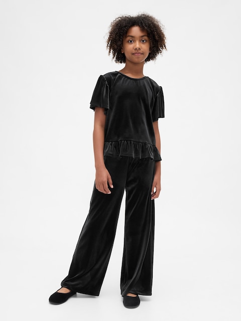 PANTALON À JAMBE LARGE EN VELOURS POUR ENFANT