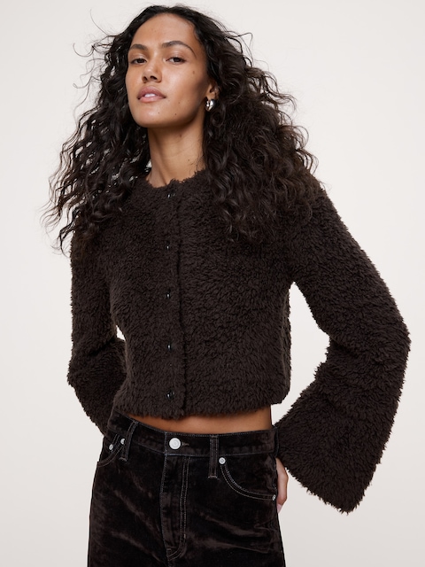 Curly Merino-Blend Cardigan