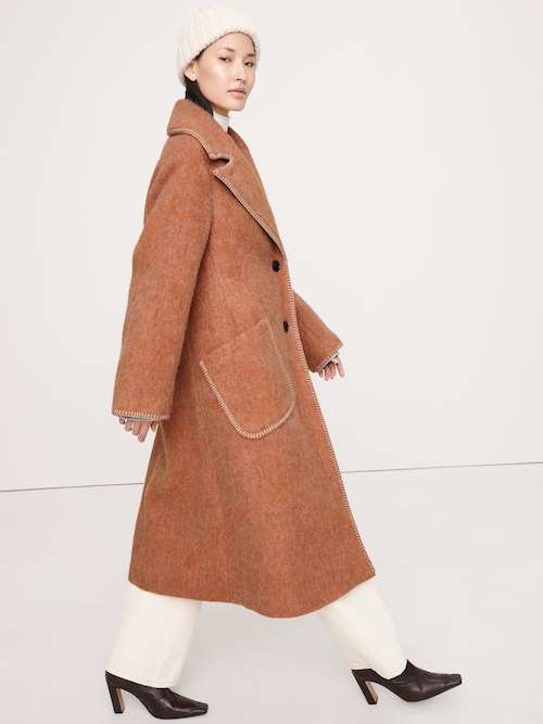 ファジー イタリアン ウールブレンド トップコート