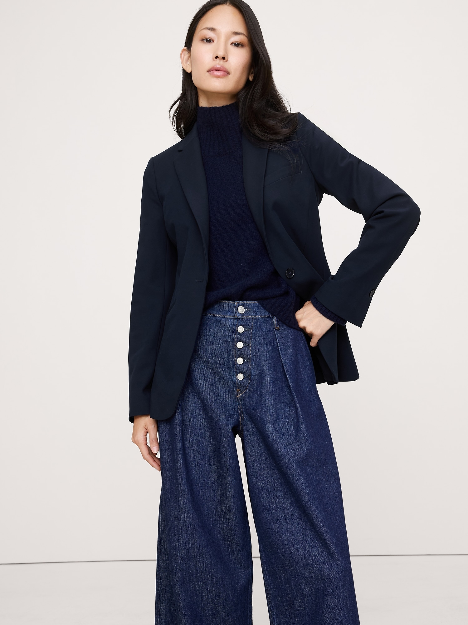 BLAZER ÉTROIT EN TISSU URBAIN EXTENSIBLE