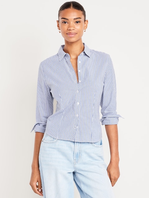 Slim Button-Down Striped Shirt