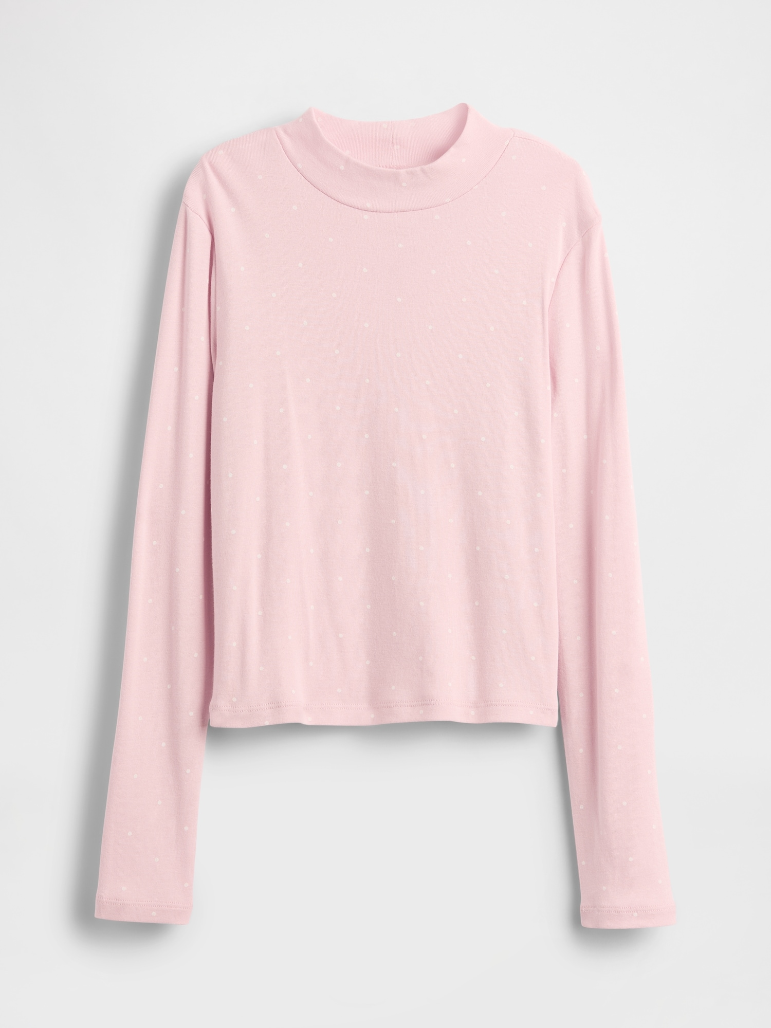 リブ モックネック Tシャツ (キッズ)-1