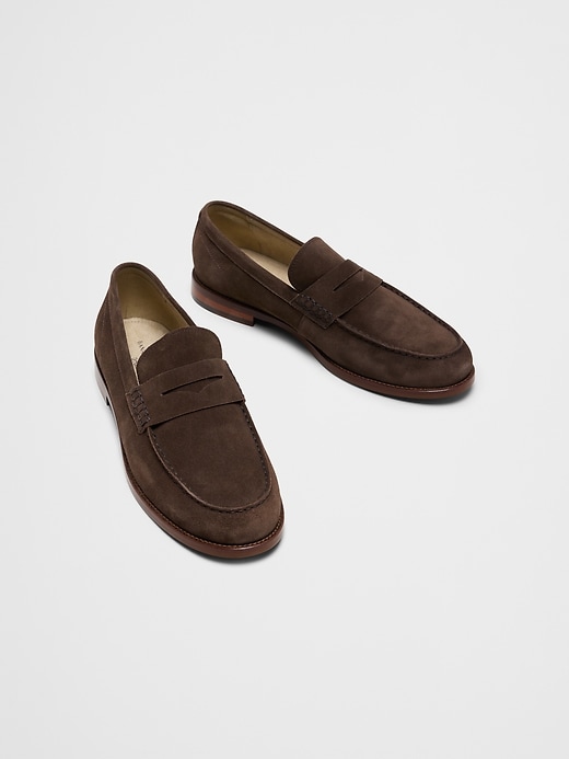 Classic Suede Penny Loafer | Banana Republic Factory